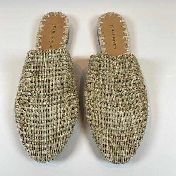 Jenni Kayne Raffia Mules Flats Straw Size 41 / US 11 - Picture 3 of 8